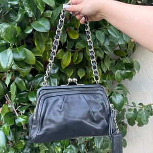 Y2K Kisslock Coach Parker satchel with chain strap